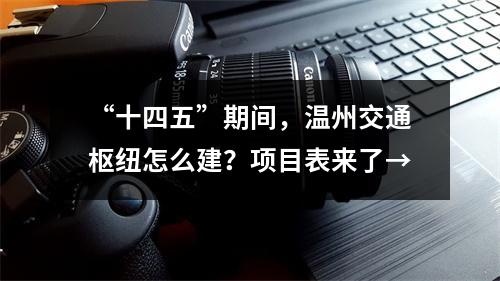 “十四五”期间，温州交通枢纽怎么建？项目表来了→