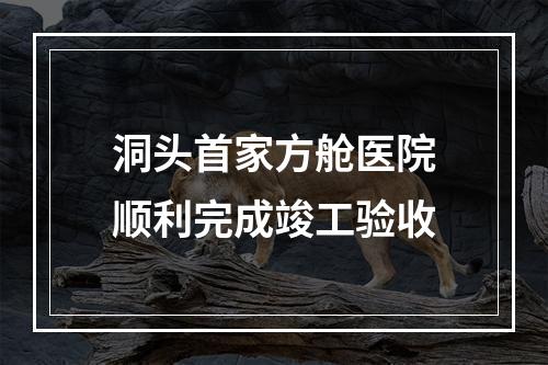 洞头首家方舱医院顺利完成竣工验收