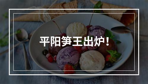 平阳笋王出炉！