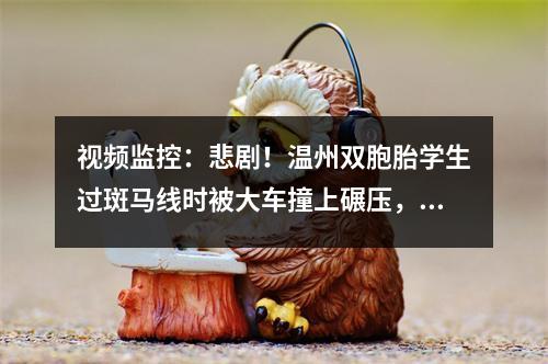 视频监控：悲剧！温州双胞胎学生过斑马线时被大车撞上碾压，均不幸身亡