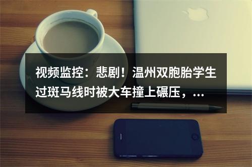 视频监控：悲剧！温州双胞胎学生过斑马线时被大车撞上碾压，均不幸身亡