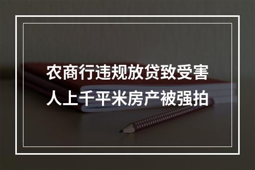 农商行违规放贷致受害人上千平米房产被强拍