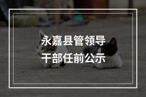 永嘉县管领导干部任前公示