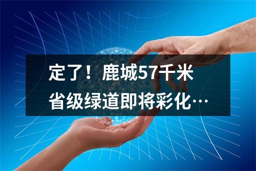 定了！鹿城57千米省级绿道即将彩化…