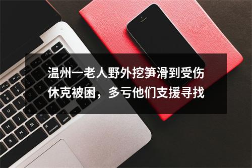 温州一老人野外挖笋滑到受伤休克被困，多亏他们支援寻找