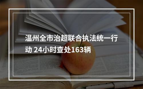 温州全市治超联合执法统一行动 24小时查处163辆