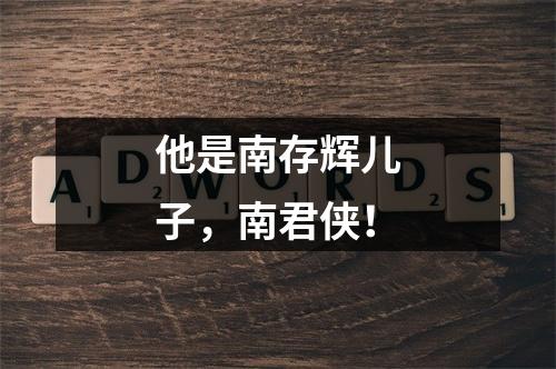 他是南存辉儿子，南君侠！