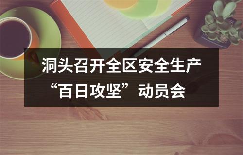 洞头召开全区安全生产“百日攻坚”动员会