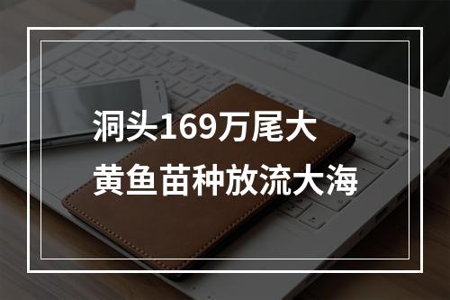 洞头169万尾大黄鱼苗种放流大海