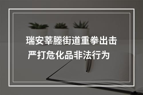 瑞安莘塍街道重拳出击 严打危化品非法行为
