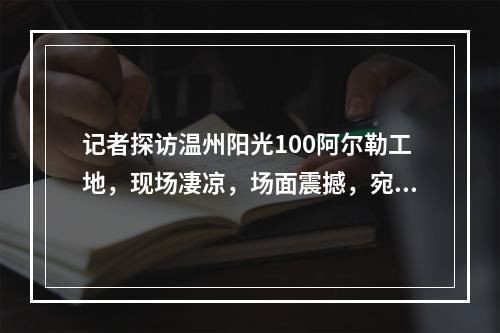 记者探访温州阳光100阿尔勒工地，现场凄凉，场面震撼，宛如“大片”