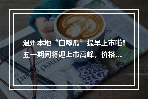 温州本地“白啄瓜”提早上市啦！五一期间将迎上市高峰，价格更实惠