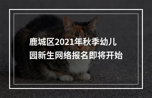 鹿城区2021年秋季幼儿园新生网络报名即将开始