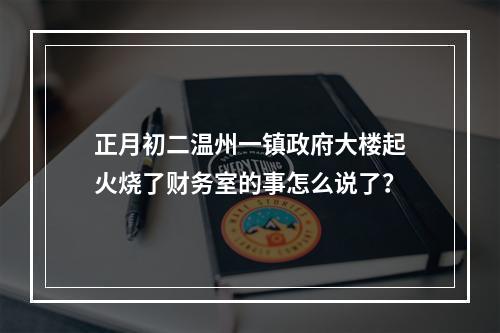 正月初二温州一镇政府大楼起火烧了财务室的事怎么说了？