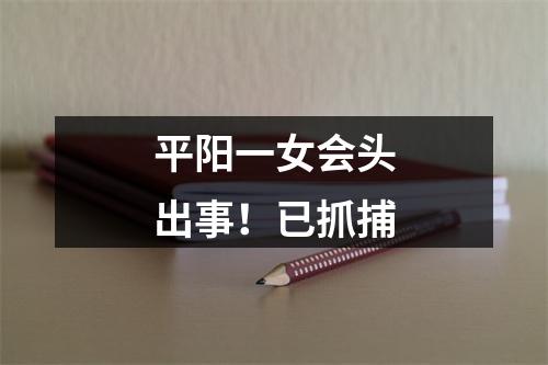 平阳一女会头出事！已抓捕