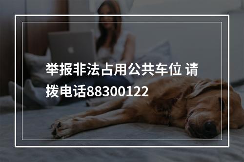 举报非法占用公共车位 请拨电话88300122