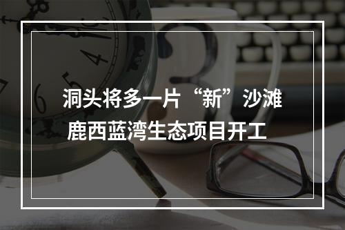 洞头将多一片“新”沙滩 鹿西蓝湾生态项目开工
