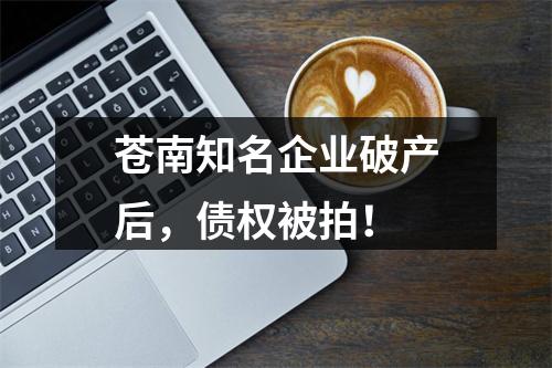 苍南知名企业破产后，债权被拍！