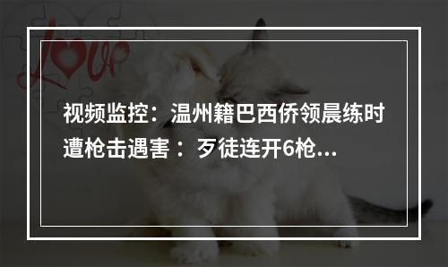 视频监控：温州籍巴西侨领晨练时遭枪击遇害 ：歹徒连开6枪，总领馆敦促从速破案