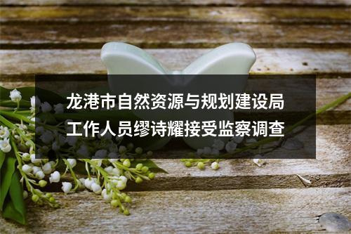 龙港市自然资源与规划建设局工作人员缪诗耀接受监察调查