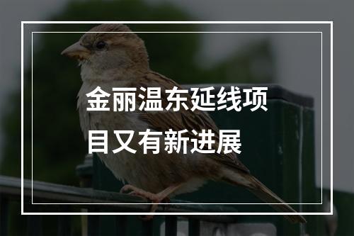 金丽温东延线项目又有新进展