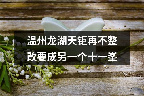 温州龙湖天钜再不整改要成另一个十一峯