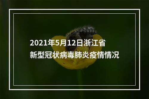 2021年5月12日浙江省新型冠状病毒肺炎疫情情况