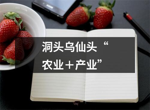 洞头乌仙头“农业＋产业”