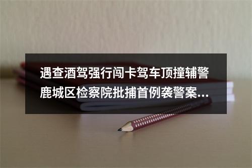 遇查酒驾强行闯卡驾车顶撞辅警 鹿城区检察院批捕首例袭警案犯罪嫌疑人