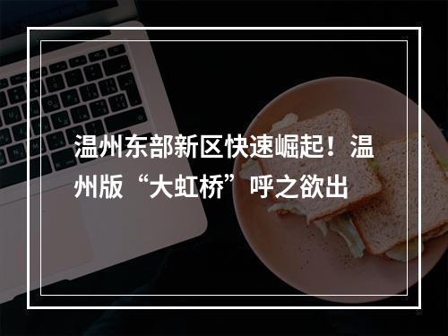 温州东部新区快速崛起！温州版“大虹桥”呼之欲出