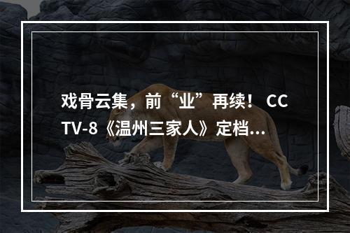 戏骨云集，前“业”再续！ CCTV-8《温州三家人》定档！