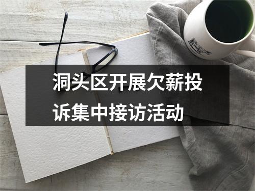 洞头区开展欠薪投诉集中接访活动