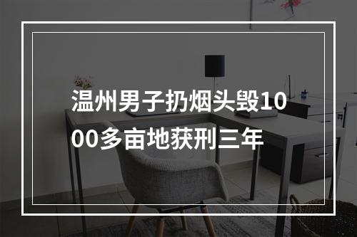 温州男子扔烟头毁1000多亩地获刑三年