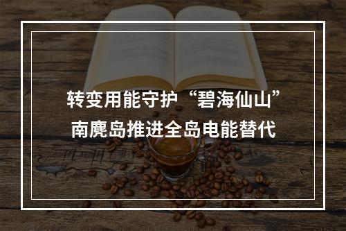 转变用能守护“碧海仙山” 南麂岛推进全岛电能替代