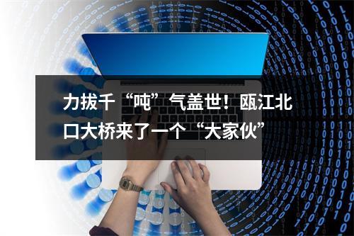 力拔千“吨”气盖世！瓯江北口大桥来了一个“大家伙”