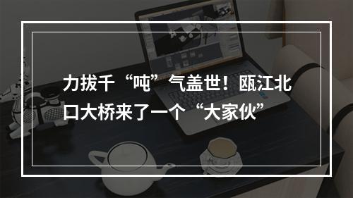 力拔千“吨”气盖世！瓯江北口大桥来了一个“大家伙”