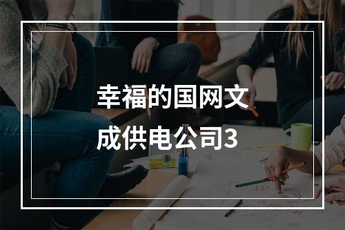 幸福的国网文成供电公司3