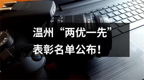 温州“两优一先”表彰名单公布！
