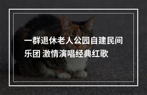 一群退休老人公园自建民间乐团 激情演唱经典红歌