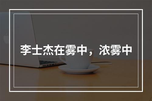 李士杰在雾中，浓雾中
