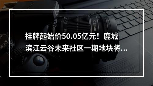 挂牌起始价50.05亿元！鹿城滨江云谷未来社区一期地块将挂牌出让！