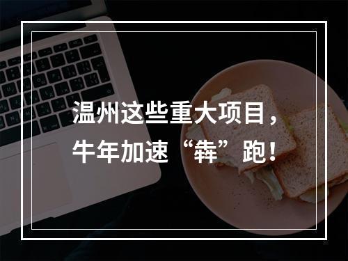 温州这些重大项目，牛年加速“犇”跑！
