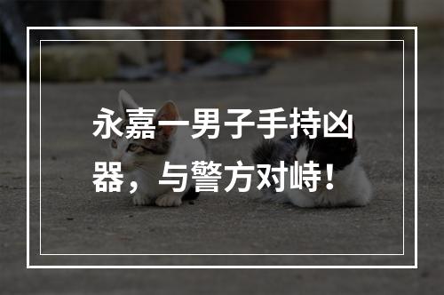 永嘉一男子手持凶器，与警方对峙！