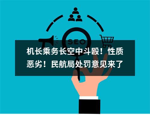 机长乘务长空中斗殴！性质恶劣！民航局处罚意见来了