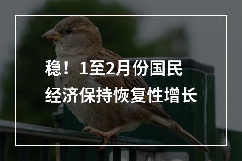 稳！1至2月份国民经济保持恢复性增长