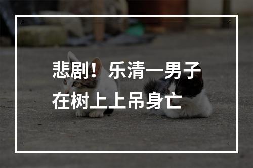 悲剧！乐清一男子在树上上吊身亡