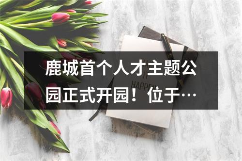 鹿城首个人才主题公园正式开园！位于…