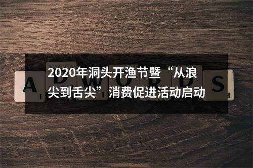 2020年洞头开渔节暨“从浪尖到舌尖”消费促进活动启动
