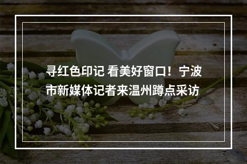 寻红色印记 看美好窗口！宁波市新媒体记者来温州蹲点采访