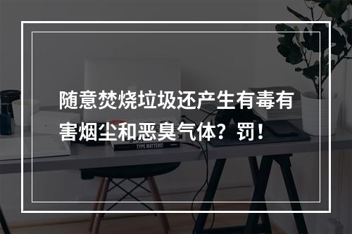 随意焚烧垃圾还产生有毒有害烟尘和恶臭气体？罚！